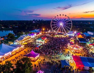 ferris wheel at night