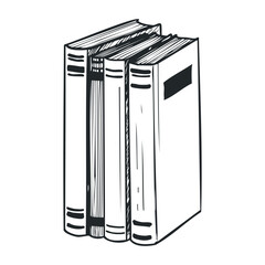 Books on a shelf library illustration indoor knowledge preservation. Vector illustration