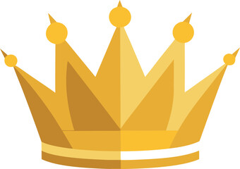 Vector art of golden crown with five points, a symbol of royalty, power, and authority, perfect for designs and illustrations