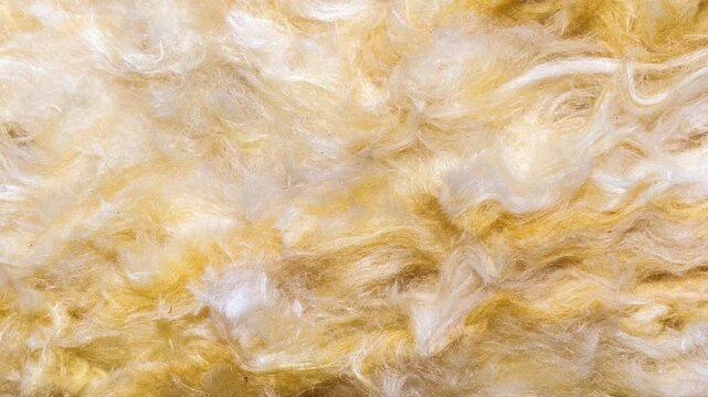 yellow mineral wool with a visible texture