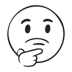 Fototapeta premium Pondering emotions reflective mood in a minimalist environment graphic concept for creative insight. Vector illustration