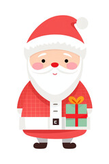 PNG Cute Christmas Santa Claus illustration christmas cartoon.