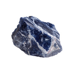 Obraz premium Rough, irregular, dark blue stone with lighter veins