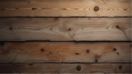 Fototapeta premium Wooden planks background with natural knots and grain for wall texture. Wooden background. 