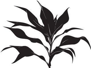 Minimal corn leaf silhouette decorative vector illustration