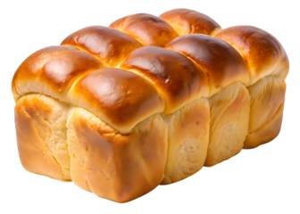 Freshly baked pull apart bread isolated on transparent background, a soft and fluffy delight, perfect for sharing and enjoying with family and friends