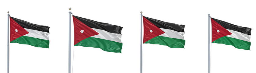 Obraz premium Jordan Flag Collection On Transparent Background