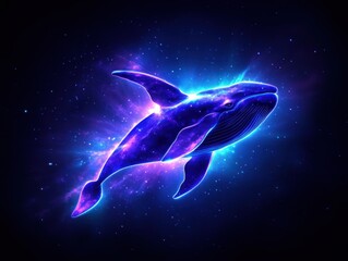 Naklejka premium Cosmic Whale