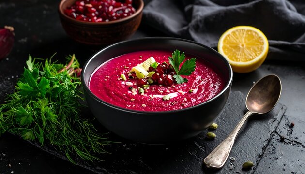 Vibrant beetroot soup in a bowl (1)
