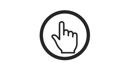 Obraz premium Hand gesture pointing upwards in simple vector style 