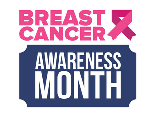 Fototapeta premium Breast Cancer Awareness Month. Pink october. Pink ribbon. Woman healthcare. Celebrate annual. Medic concept. Girl solidarity. Cancer prevention. Female disease. Poster, banner and background. Vector
