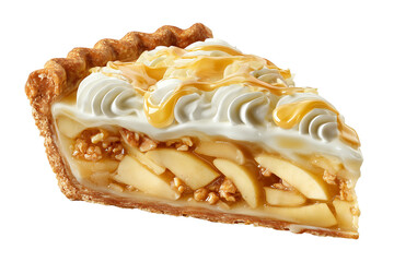 Apple Pie Slice, isolated on transparent background
