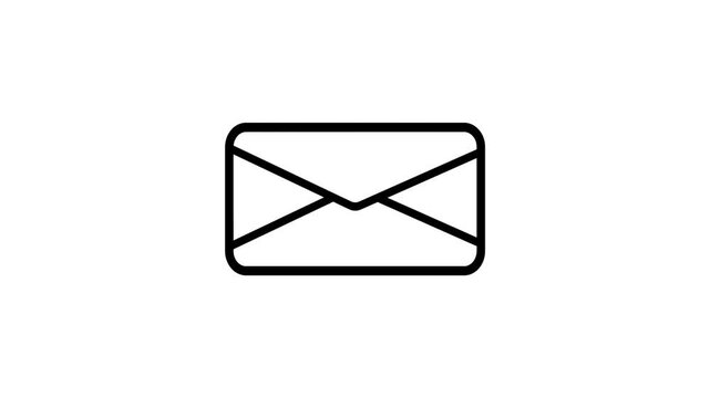 mail icon on white background	
