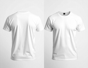 Naklejka premium Blank white t-shirt mockup on white background