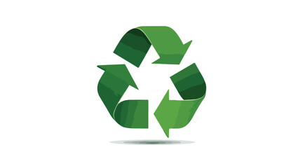 Obraz premium Recycle Symbol on White Background Vector for Sustainability Concepts