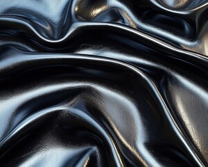Close-up view of dark, flowing fabric