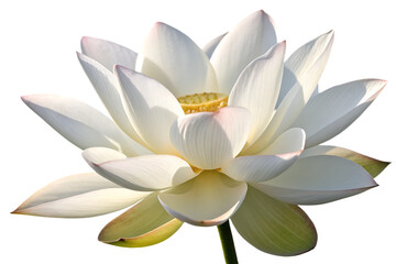 A white lotus flower On Transparent Background
