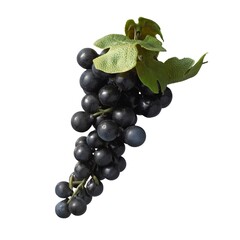 Fototapeta premium Bunch of Black Grapes: Capturing the succulent allure of ripe black grapes, this high-angle studio shot emphasizes their plump, juicy nature, ready to savor and share. 