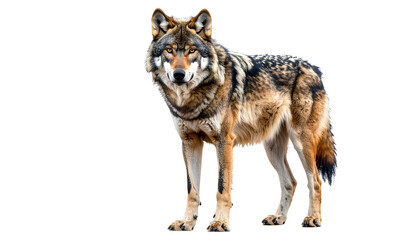 Obraz premium Majestic wolf standing proudly on transparent background