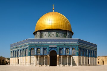 Obraz premium Inspiring Architectural Marvel: The Dome of the Rock for Cultural Promotion and Travel Imagery