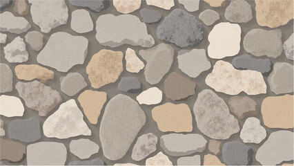 Stone wall background. Stone wall pattern for home exterior design texture backdrop. Vector illustration.	