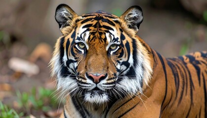 Majestic Tiger Portrait Close-Up