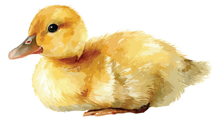 Cute Watercolor Baby Duck Clipart for Graphic Design Projects