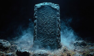 Dark, mystical stone obelisk