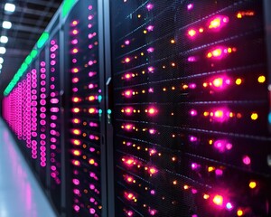 Rows of glowing server racks in a data center (1)
