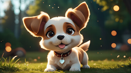 Portrait of a cute puppy	