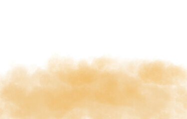 Orange Sand Smoke Effect Isolated on Transparent Background