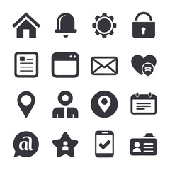 Set of vector icons for user interface design