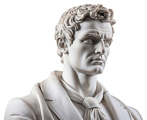 Obraz premium PNG Greek sculpture in business suit statue person adult.
