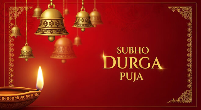 Golden bells for subho durga puja celebration