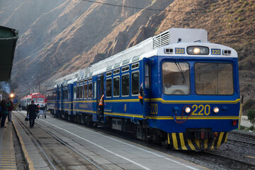 Blue Mountain Train from Cusco to Machu Picchu. High quality photo