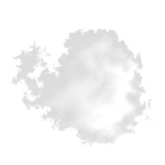 Obraz premium Fluffy white cloud isolated on transparent background