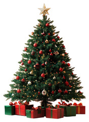 PNG Christmas tree gifts green boxes.