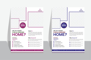 Real Estate Business Flyer Template Design,