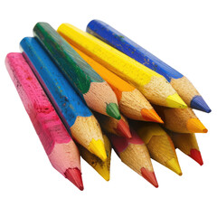 Fototapeta premium Colorful pencils clustered tightly, various shades