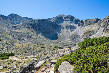 Landscape of Rila mountain Around Musala peak, Bulgaria