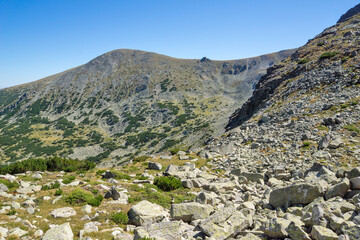 Landscape of Rila mountain Around Musala peak, Bulgaria