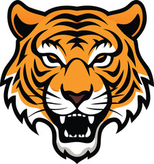 Fototapeta premium Tiger face vector