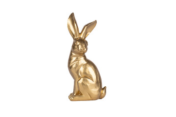 Adorable cute gold easter bunny tabletop figurine