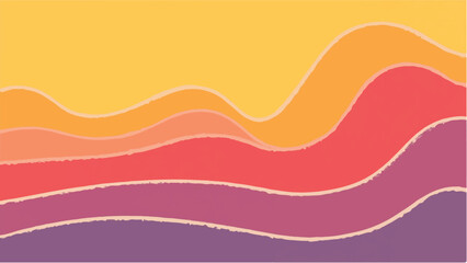 Retro wavy abstract background. Colorful wave pattern. Rainbow groovy wavy line design. Wavy background.