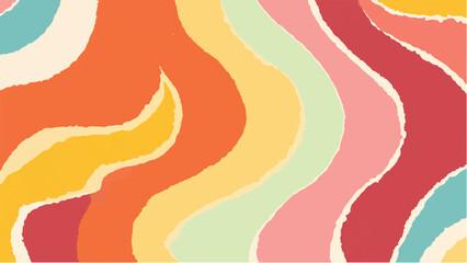 Retro wavy abstract background. Colorful wave pattern. Rainbow groovy wavy line design. Wavy background.