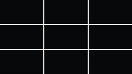 Template photo collage vector 9 pictures. Blank layout moodboard, album, photo frames for scrapbook, portfolio, and memory presentation.