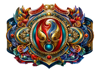 Fototapeta premium Intricate Decorative Element with Vibrant Colors and Exquisite Art Style