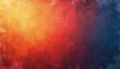 Obraz premium Gradient colored background with grunge texture. Orange, red and blue colors blend. Abstract artistic wallpaper with vibrant colors. Modern design element for creative projects.