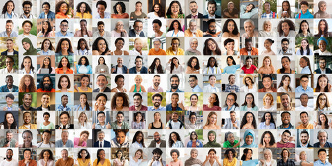 A vibrant collage features diverse individuals displaying joy and connection. This collection...