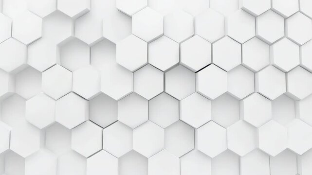 3d rendering of a white abstract background with a hexagon pattern for the, high resolution.